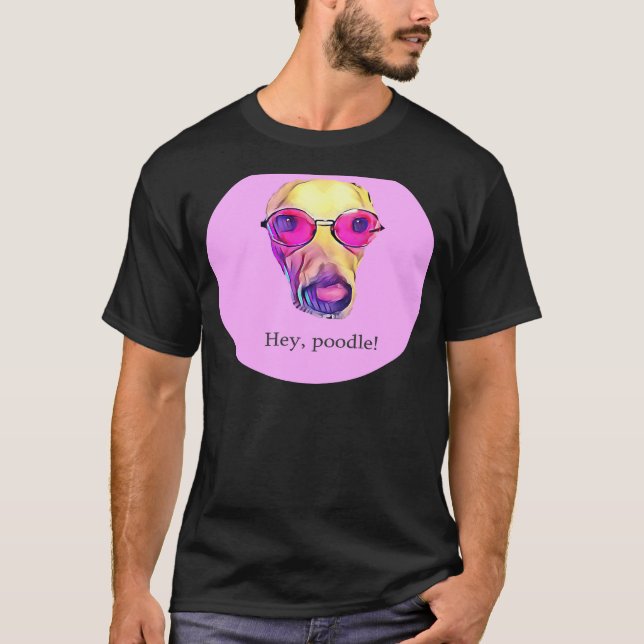 Hej Pudel T Shirt (Framsida)