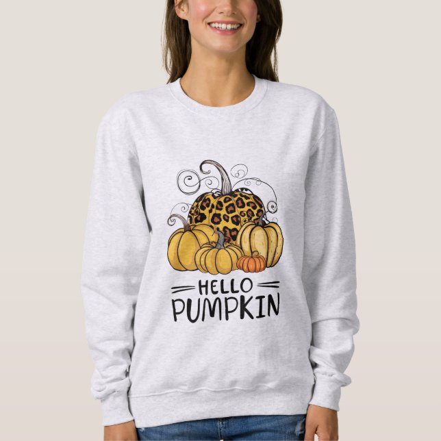 Hej Pumpa Älskare Höst Säsong Höst Tackgivning T Shirt (Framsida)