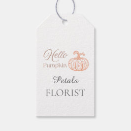 Hej Pumpa Halloween Florist Företagets Varumärke Presentetikett