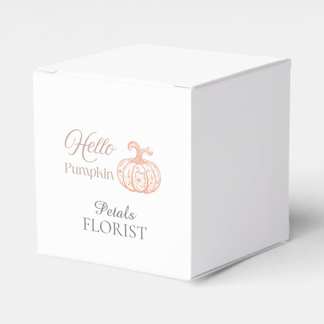 Hej Pumpa Halloween Florist Varumärkesidentitet Presentaskar (Framsidan Sidan)