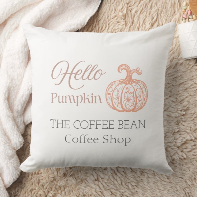 Hej Pumpa Höst Café Varumärkesdesign för Hösten Kudde (Filt)