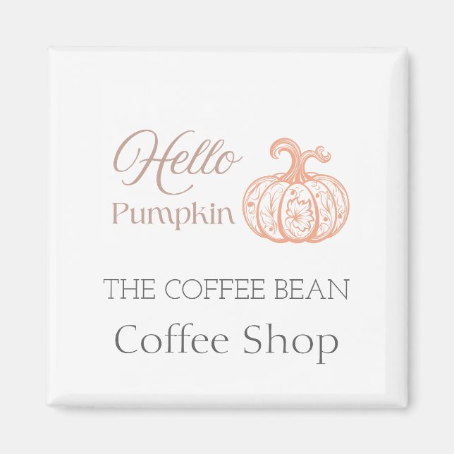 Hej Pumpa Höst Café Varumärkesdesign för Hösten Magnet (Framsidan)