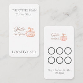 Hej Pumpa Höst Kaffebutik Design för Boutique Lojalitetskort