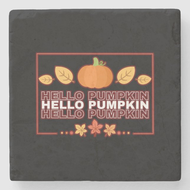 Hej Pumpa Höstfest Stenunderlägg (Framsidan)