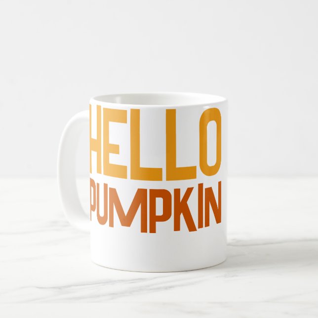 hej pumpa kaffemugg (Framsida vänster)