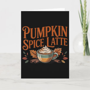 Hej Pumpa Latte Sce Kaffe Kärlek Höst Säsong Kort