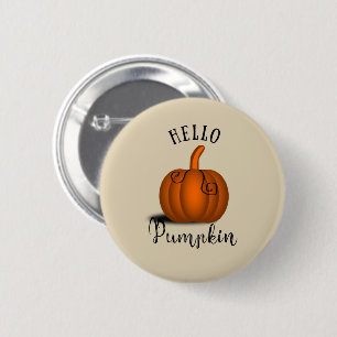 Hej pumpa vattenfärg lustigt hösten knapp