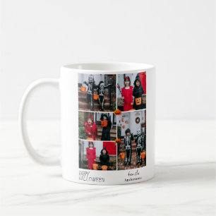 Hej Pumpen! Ljusande Halloween Familjefoto Kaffemugg