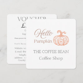 Hej Pumpkin Autumn Café, Fall Coffee Shop Märke