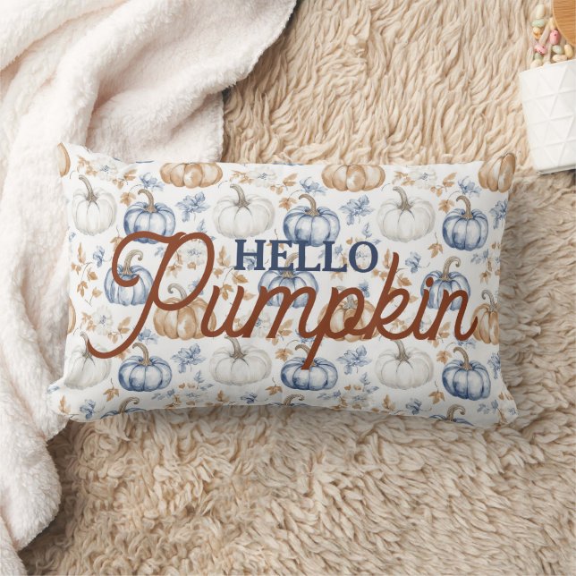 Hej Pumpkin Autumn Farmhouse Pillow Lumbarkudde (Filt)