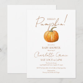 Hej Pumpkin Baby Shower-inbjudan Tack Kort