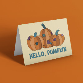 Hej, Pumpkin Blank Fall Autumn Pumpkins Kort