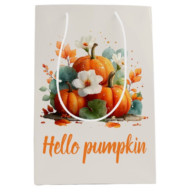 Hej Pumpkin Blommigt Design för höst (Framsidan)