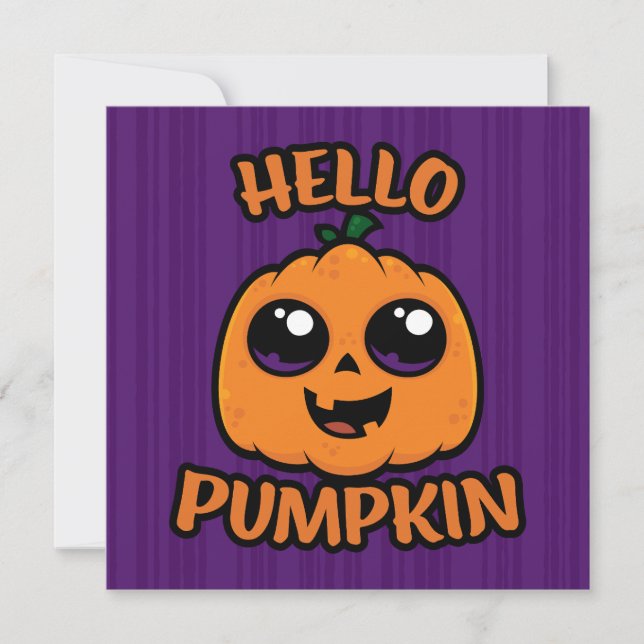 Hej Pumpkin Cute Halloween Jack-O-Lantern (Framsida)