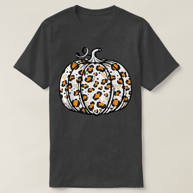 Hej Pumpkin Cute Pumpkin Spice Fall Pumpkin Leop T Shirt (Design framsida)