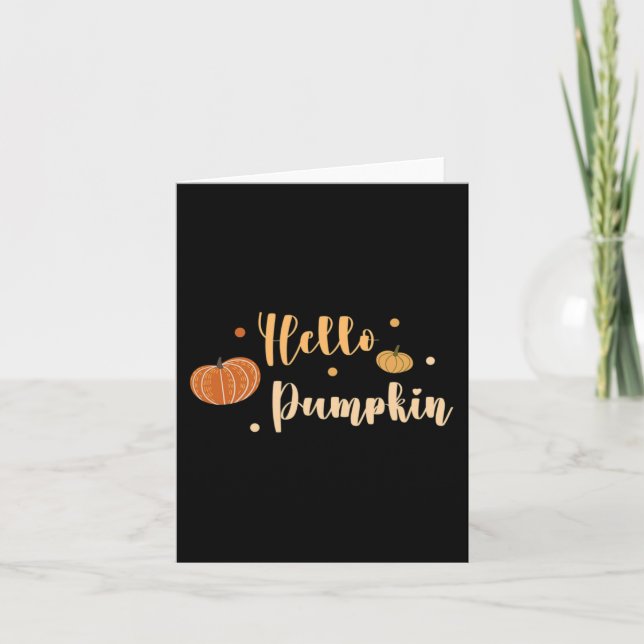 Hej Pumpkin Fall Autumn Thanksgiving PSL Cafe La Kort (Framsida)