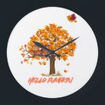 "Hej Pumpkin Fall Dekorativ kudde - Mysiga hösten  Stor Klocka<br><div class="desc">"Lägg till en mysigt beröring till ditt hem med den här charmerande Hej Pumpkin Mysigt Höstlångt Large Clock. Perfekt för höstviber,  jordbruksdekoration eller Thanksgiving-sammankomster,  denna accent för Mysiga hösten Far Large Clock ger värme och rustik charm till alla platser. Ett måste-ha-fall-tillbehör för vardagsrum,  sovrum eller festlig hemdekoration."</div>