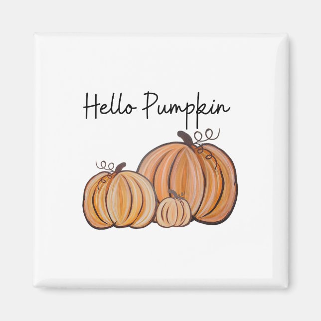 Hej Pumpkin Fall Halloween Graphic Magnet (Framsidan)