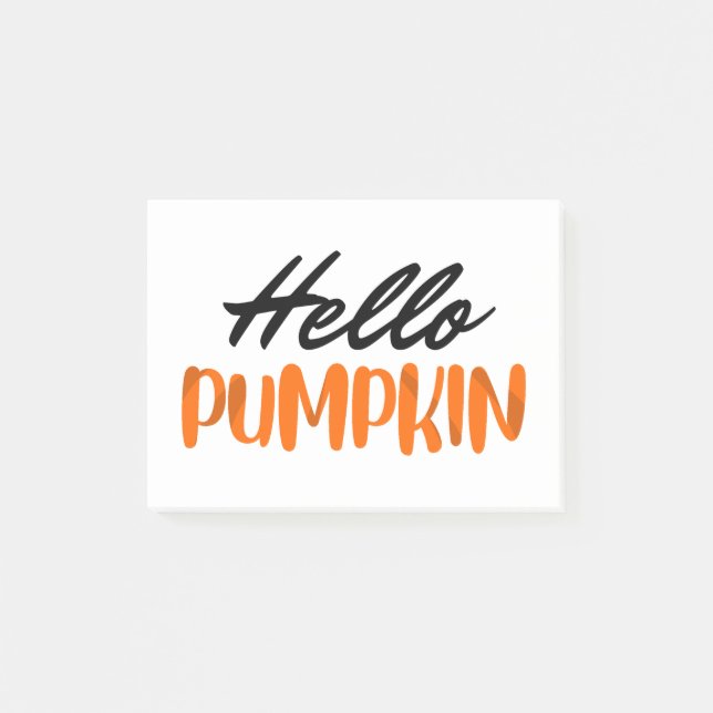 Hej Pumpkin Fall Season - höst Post-it Block (Framsida)