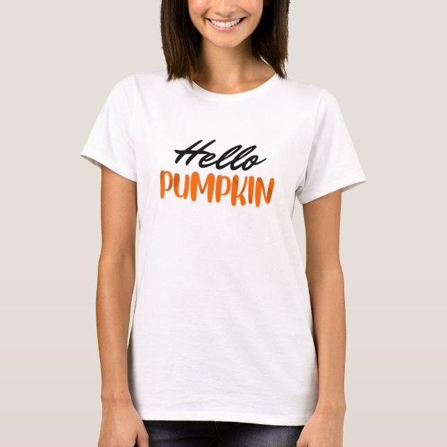Hej Pumpkin Fall Season - höst T Shirt (Framsida)