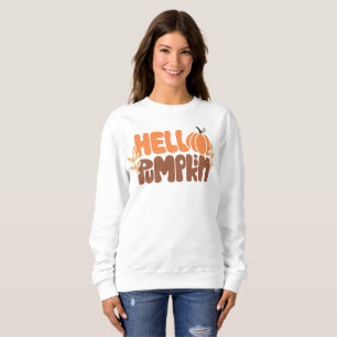 Hej Pumpkin Fall Sweatshirt Hösten Mode T Shirt
