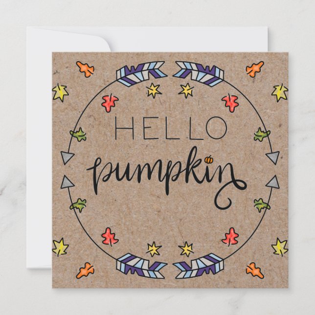 Hej Pumpkin-hälsningskort Kort (Framsida)