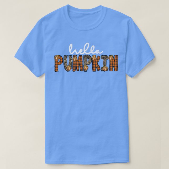 Hej Pumpkin Happy halloween Thanksgiving Fall me T Shirt (Design framsida)