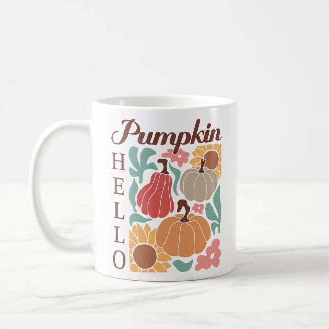 Hej Pumpkin-Långärmad Kaffemugg (Vänster)