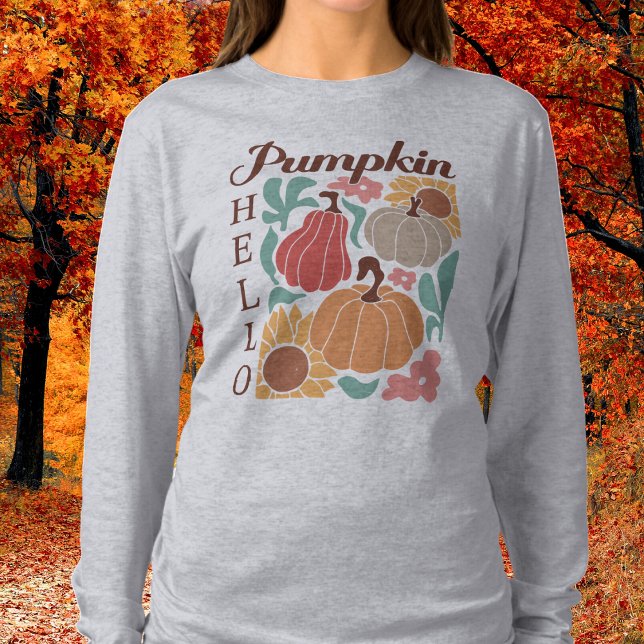 Hej Pumpkin Långärmad T-Shirt (Skapare uppladdad)