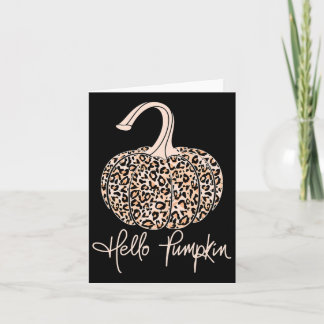 Hej Pumpkin Leopard Print Höst Pumpkin Trendig Te Kort