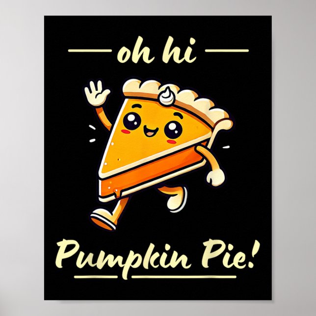 Hej Pumpkin Paj - Cute Kawaii Fall Thanksgiving Poster (Framsidan)