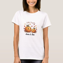 Hej Pumpkin Personlig Par T-shirt