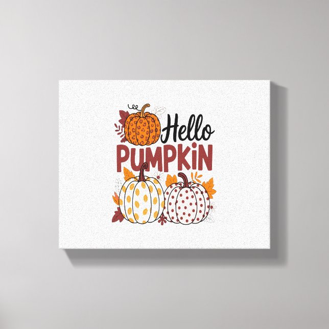 Hej Pumpkin Png, Fall Vibes Canvastryck (Framsida)