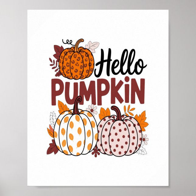 Hej Pumpkin Png, Fall Vibes Poster (Framsidan)