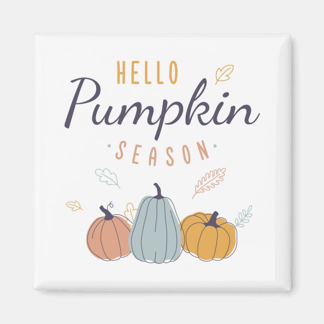Hej Pumpkin Season Magnet (Framsidan)