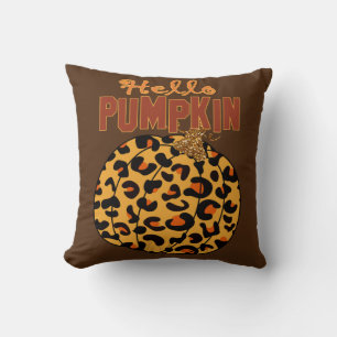 Hej Pumpkin - Skriv ut "Fall Leopard" Kudde