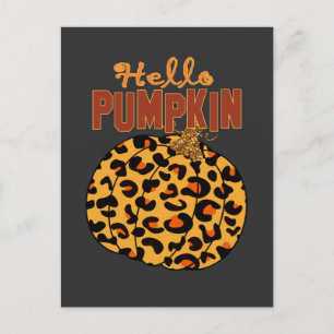 Hej Pumpkin - Skriv ut "Fall Leopard" Vykort