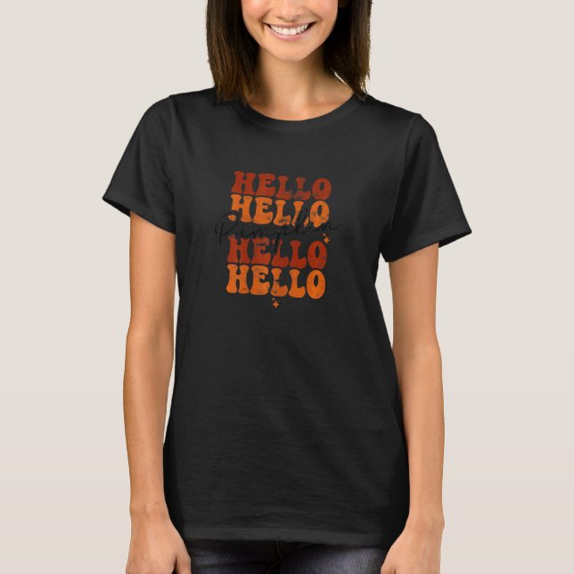 Hej Pumpkin-Thanksgiving - höst T Shirt (Framsida)
