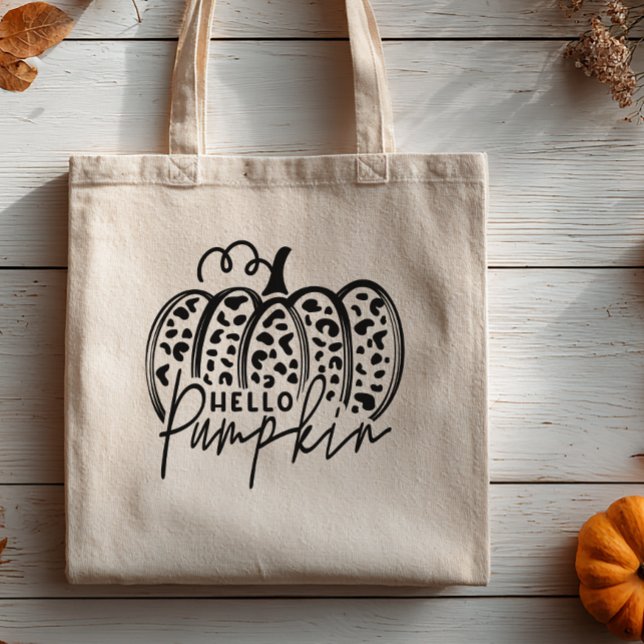 Hej Pumpkin Tygkasse (Hello Pumpkin Fall Tote Bag)