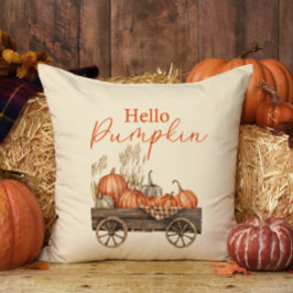 Hej Pumpkin Vintage Pumpkin Carts Kudde