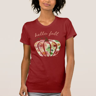 Hej Pumpkin Watercolor Blommigt Girumn T Shirt