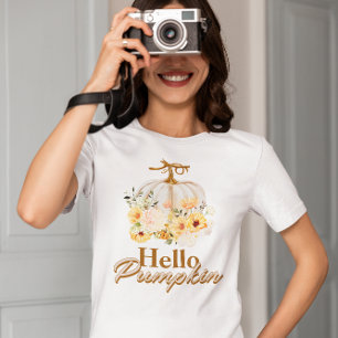 Hej Pumpkins , höstblommor T Shirt