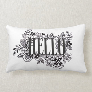"Hej quirky hand doodled Scatter Cushion Lumbarkudde