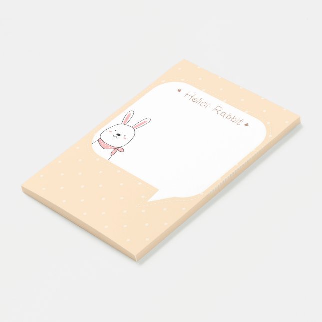 Hej Rabbit Post-it Block (Vinklad)