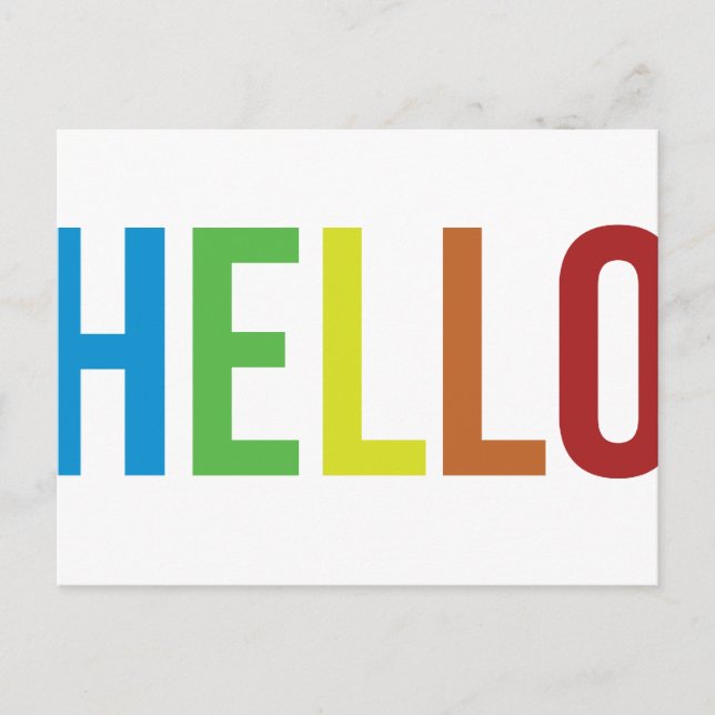 Hej Rainbow Vykort (Framsida)