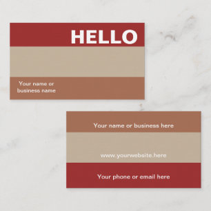 Hej Red Earth Färg Palette Minimal Classy Visitkort
