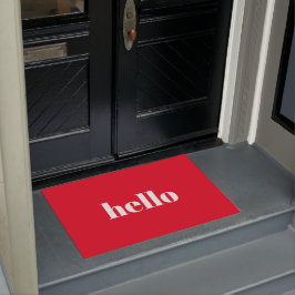 Hej Red Welcome Mat