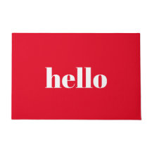 Hej Red Welcome Mat