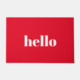 Hej Red Welcome Mat