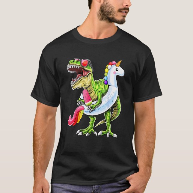 Hej Redo för sommarvaccination för Summertime Dino T Shirt (Framsida)